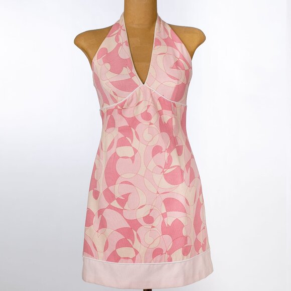 Pink and Cream Vintage Dress size 0 - Picture 1 of 3